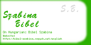 szabina bibel business card